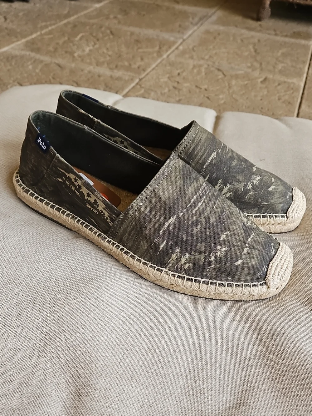 POLO Ralph Lauren Barron Espadrille Slip-on Shoes Dark Green Men's 11